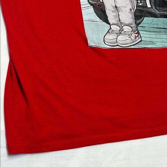 Launder red adult graphic tee hustle 5XL short sleeve crew neck - Picture 7 of 16